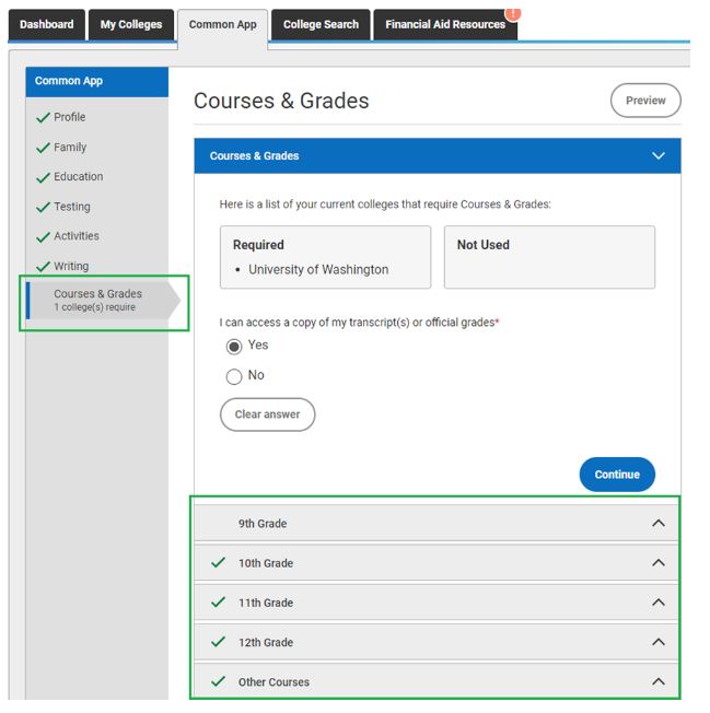 Applying with the Common App Office of Admissions